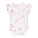 SNUGGLE HUNNY ICE CREAMS SHORT SLEEVE BODYSUIT WITH FRILL