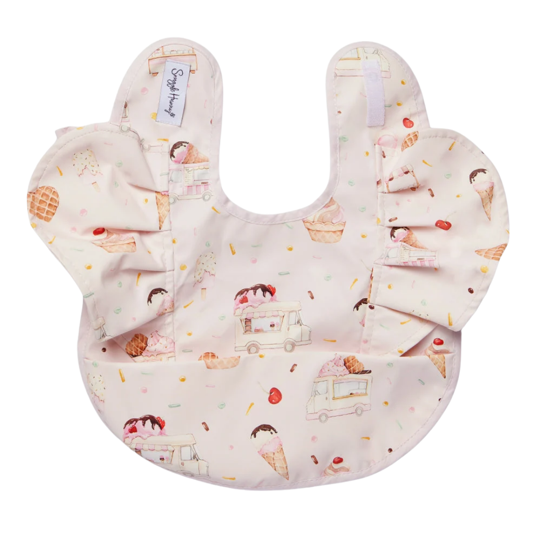 SNUGGLE HUNNY ICE CREAMS FRILL SNUGGLE BIB