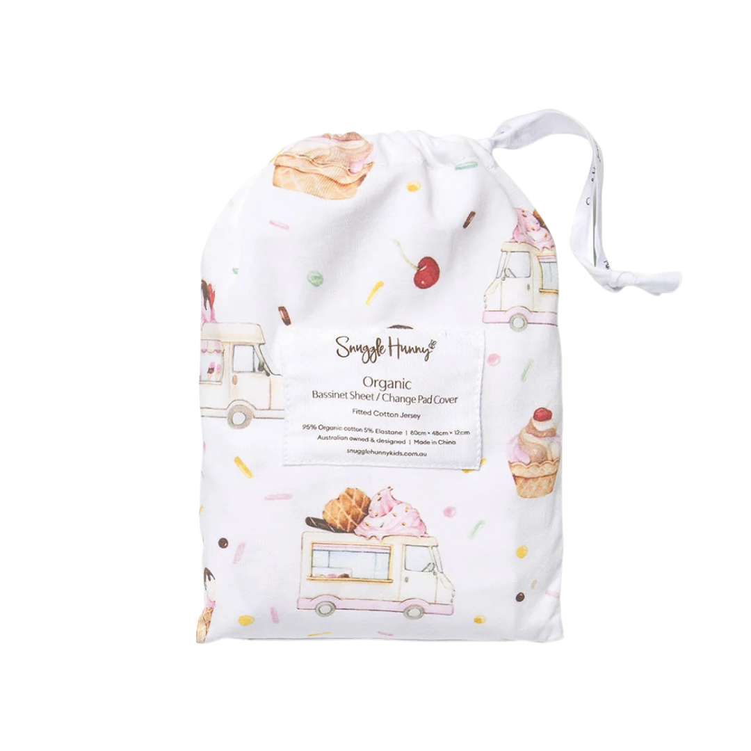 SNUGGLE HUNNY ICE CREAMS BASSINET / CHANGE PAD COVER