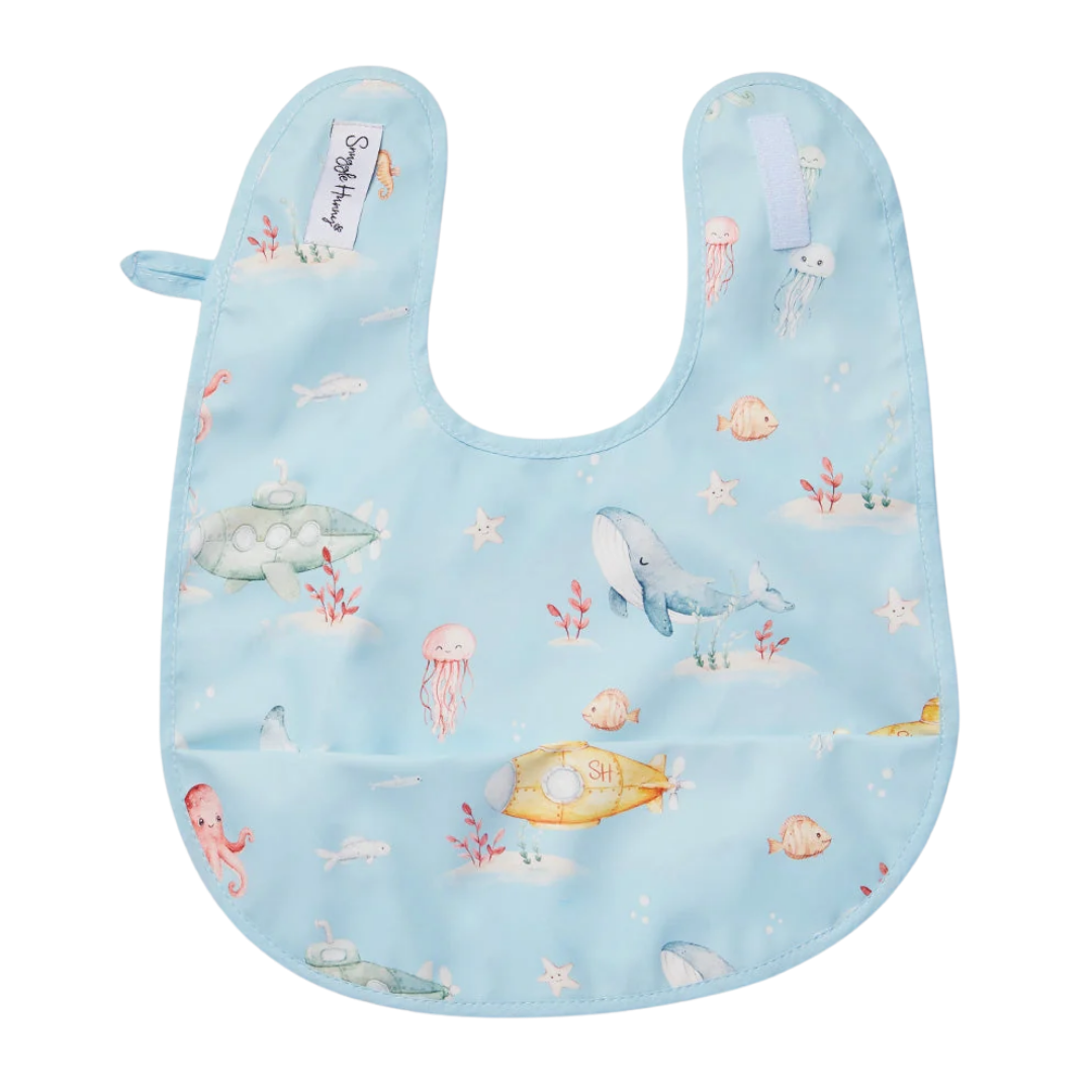 SNUGGLE HUNNY BLUE LITTLE SUBS SNUGGLE BIB