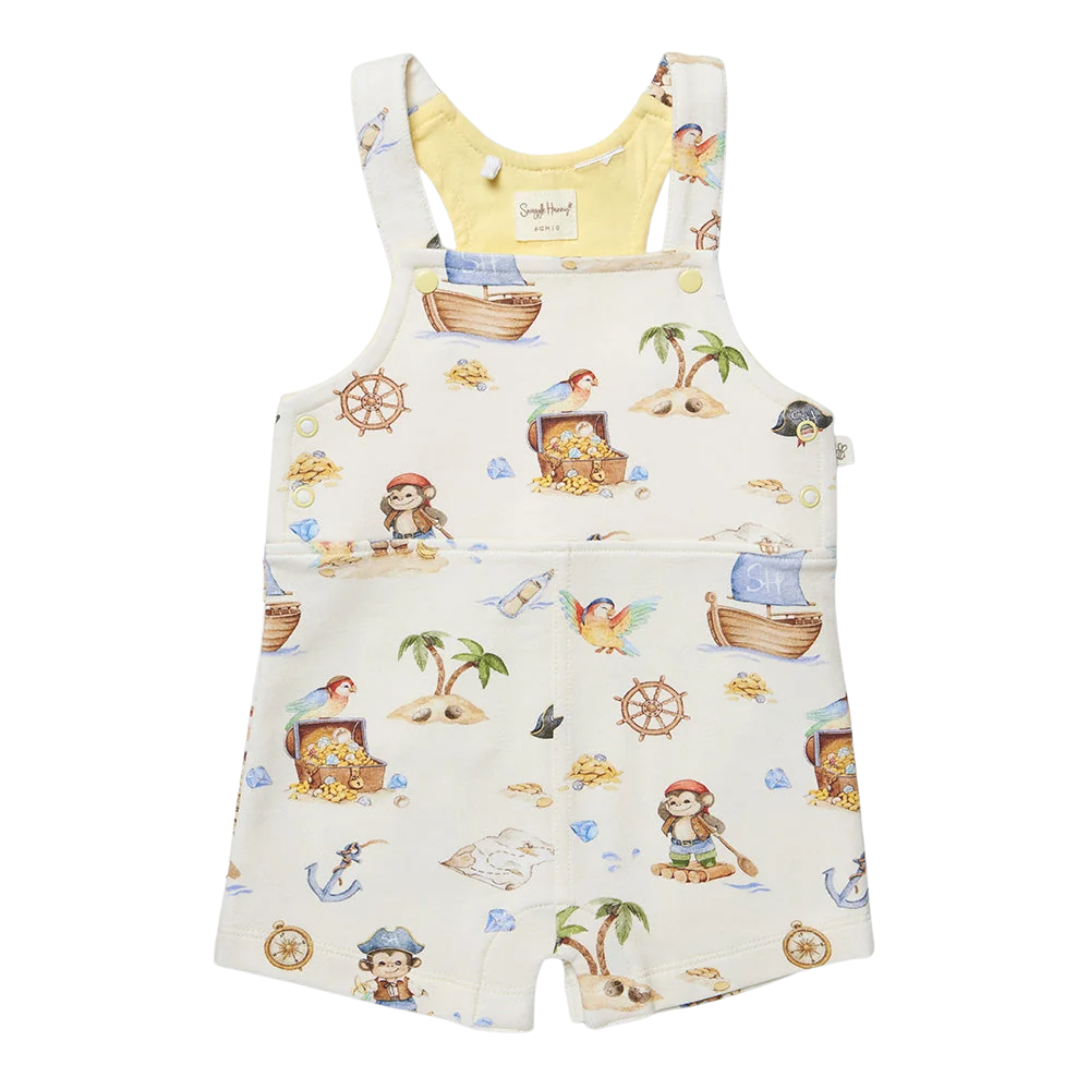 SNUGGLE HUNNY TREASURE ISLAND SNUGGLE OVERALL SHORTS