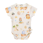 SNUGGLE HUNNY TREASURE ISLAND SHORT SLEEVE BODYSUIT