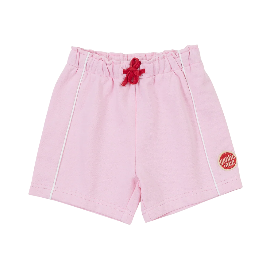 GOLDIE + ACE PIPED SWEAT SHORTS - PINK