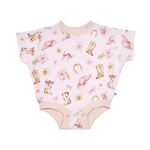 SNUGGLE HUNNY BOOTS & BOWS OVERSIZED ROMPER