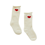 BY GEE COTTON MINI SLOUCH SOCK - RED HEART