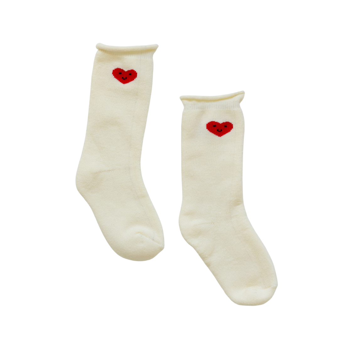 BY GEE COTTON MINI SLOUCH SOCK - RED HEART