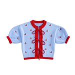 POSS & SOSS TIE UP CARDIGAN - CHERRY BOMB
