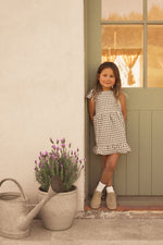 CINNAMON BABY BLACK GINGHAM DRESS