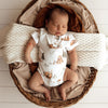 SNUGGLE HUNNY BEARS SHORT SLEEVE ORGANIC BODYSUIT