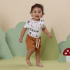 SNUGGLE HUNNY TRAINS SHORT SLEEVE ORGANIC BODYSUIT