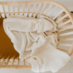 SNUGGLE HUNNY CREAM DIAMOND KNIT BLANKET