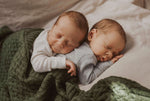 SNUGGLE HUNNY OLIVE DIAMOND KNIT BLANKET