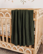 SNUGGLE HUNNY OLIVE DIAMOND KNIT BLANKET