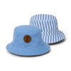 CRYWOLF REVERSIBLE BUCKET HAT SKY BLUE STRIPE