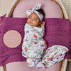 SNUGGLE HUNNY MEADOW JERSEY WRAP & TOPKNOT SET