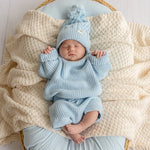 SNUGGLE HUNNY BABY BLUE OVERSIZED COTTON KNIT JUMPER