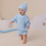 SNUGGLE HUNNY BABY BLUE COTTON KNIT SHORTS