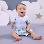 SNUGGLE HUNNY BABY BLUE ORGANIC SHORTS