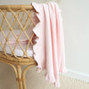 SNUGGLE HUNNY BLUSH PINK RUFFLE KNIT BABY BLANKET