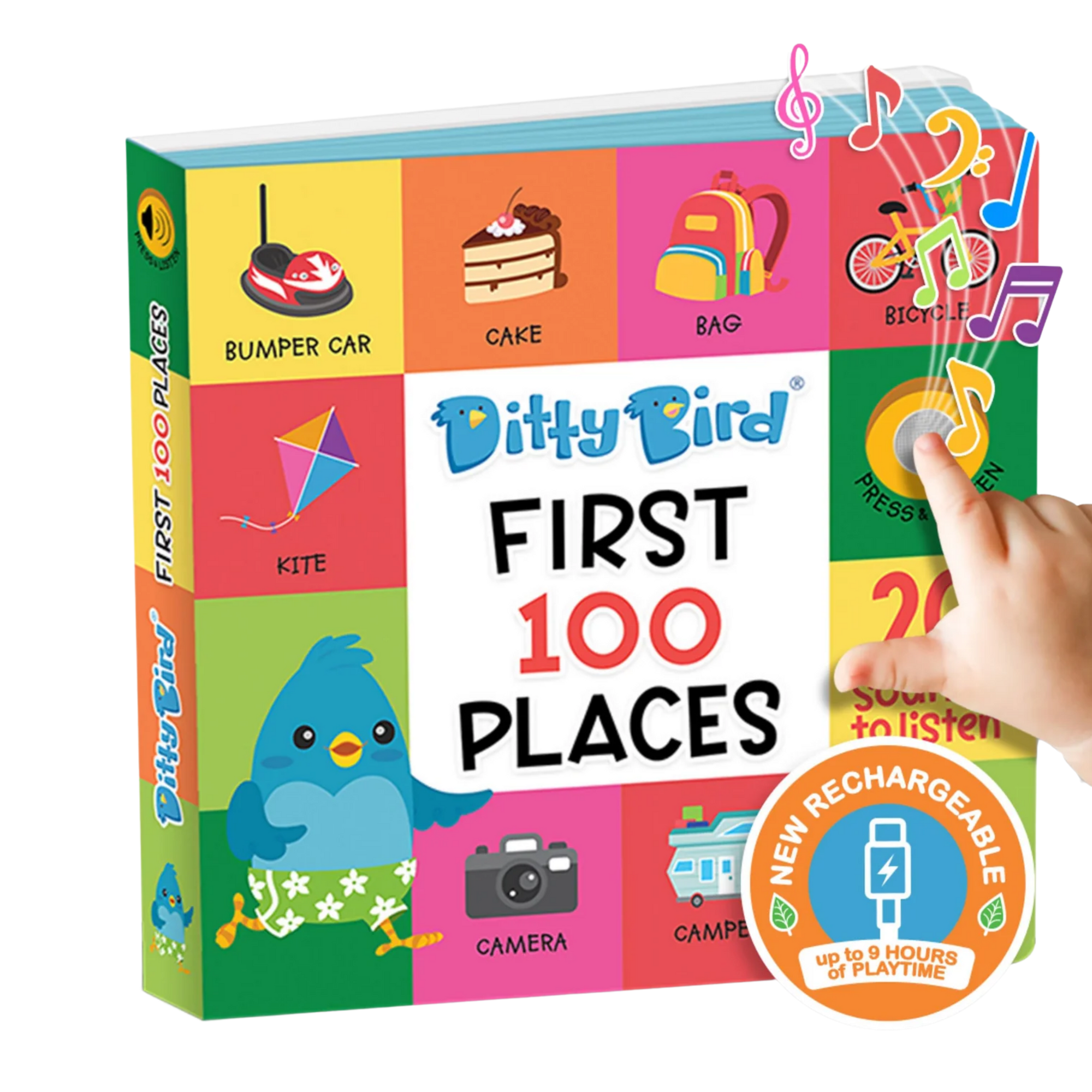 DITTY BIRD FIRST 100 PLACES MULTI-COLOURED