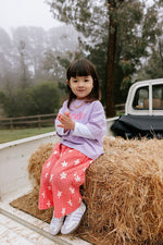 SUNDAY SIBLINGS  DUSTY STAR PANTS - PINK GINGHAM (PRE-ORDER)