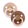 BIBS FUSION COLOUR 2 PACK - BLUSH / WOODCHUCK
