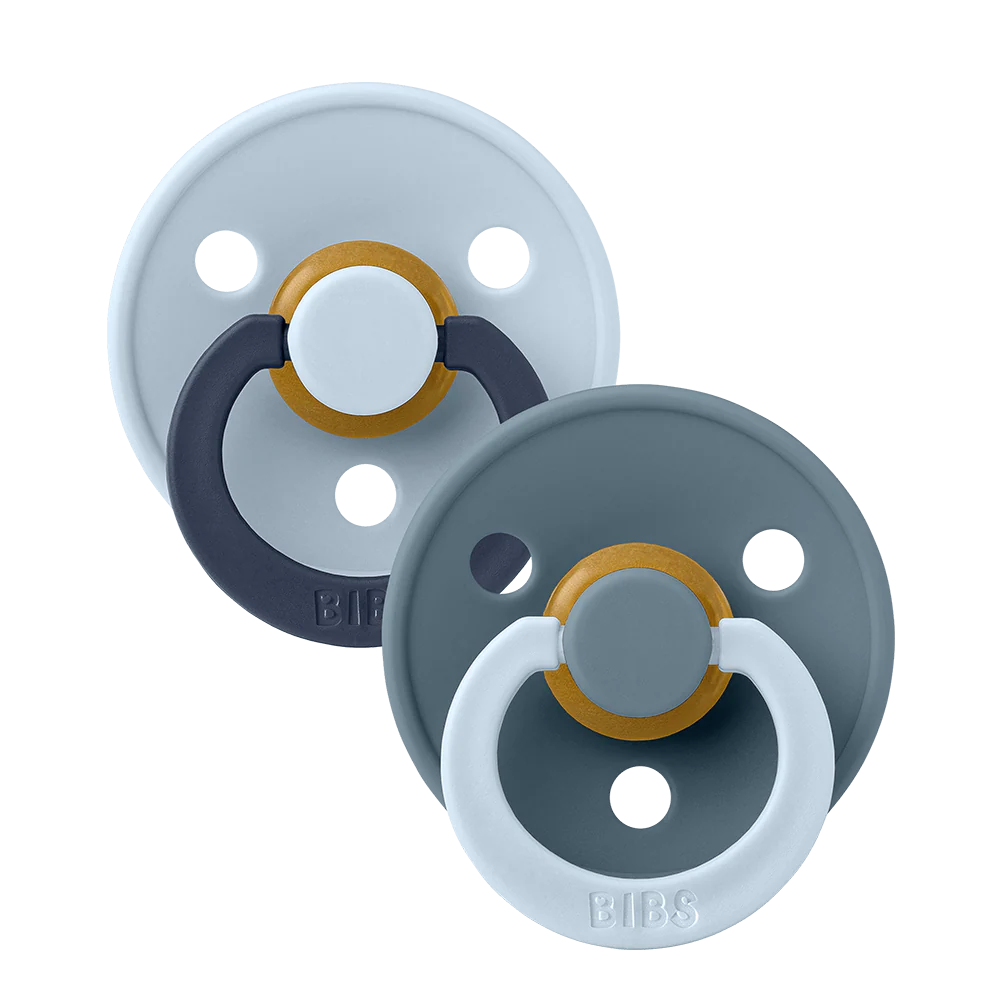 BIBS FUSION COLOUR 2 PACK - BABY BLUE / PETROL