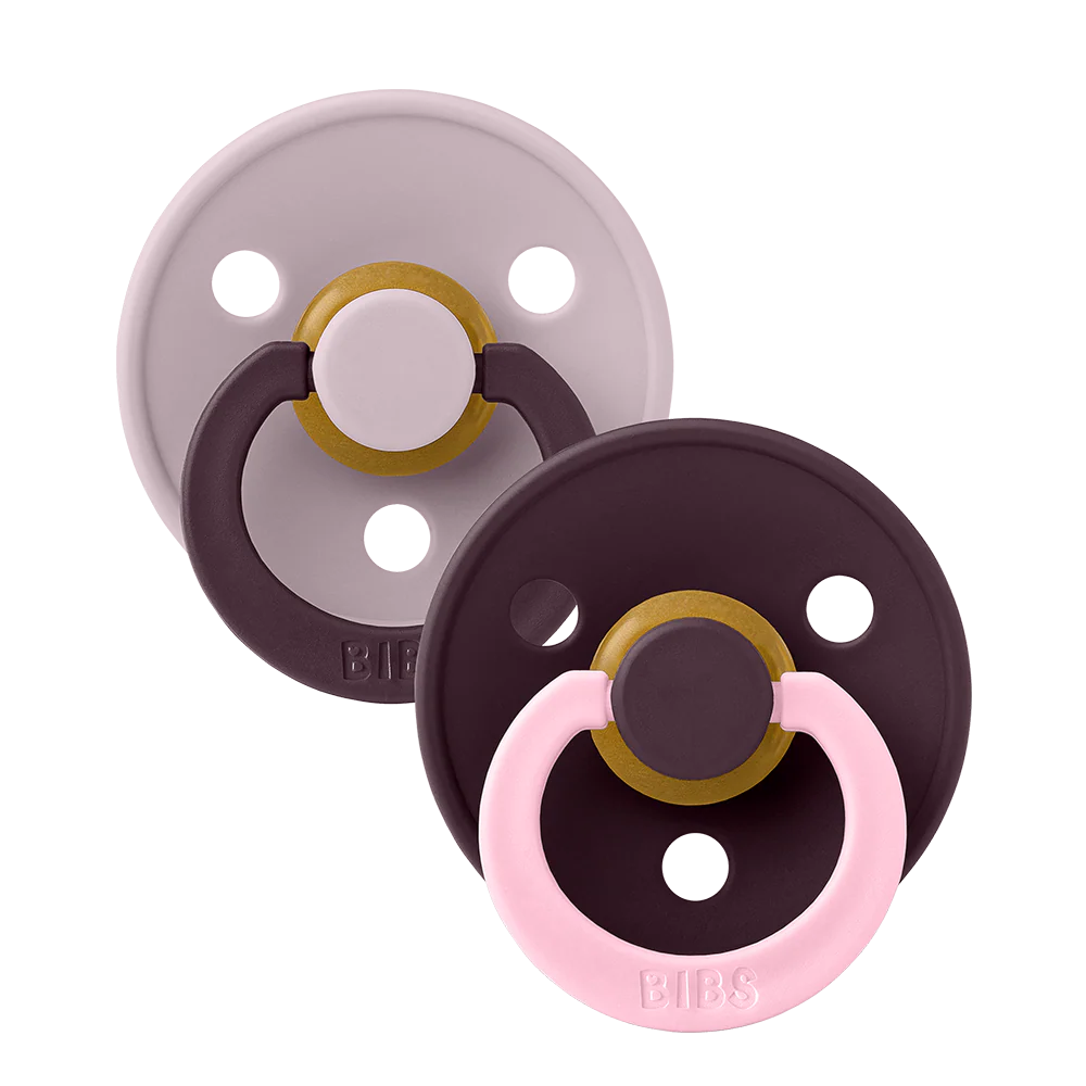 BIBS FUSION COLOUR 2 PACK - DUSKY LILAC / PLUM
