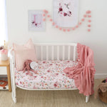 SNUGGLE HUNNY BIRDS & BLOOMS FITTED COT SHEET