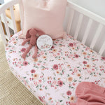 SNUGGLE HUNNY BIRDS & BLOOMS FITTED COT SHEET