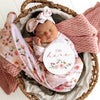 SNUGGLE HUNNY BIRDS & BLOOMS & RASPBERRY REVERSIBLE MILESTONE CARDS