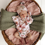 SNUGGLE HUNNY BIRDS & BLOOMS LONG SLEEVE BODYSUIT WITH FRILL