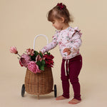 SNUGGLE HUNNY BIRDS & BLOOMS LONG SLEEVE BODYSUIT WITH FRILL