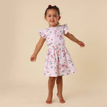 SNUGGLE HUNNY BIRDS & BLOOMS SHORT SLEEVE DRESS