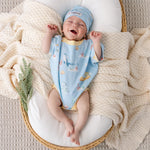 SNUGGLE HUNNY BLUE LITTLE SUBS OVERSIZED ROMPER