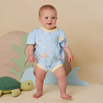 SNUGGLE HUNNY BLUE LITTLE SUBS OVERSIZED ROMPER