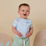 SNUGGLE HUNNY BLUE LITTLE SUBS SHORT SLEEVE BODYSUIT