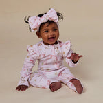 SNUGGLE HUNNY BOOTS & BOWS SNUGGLESUIT CONVERTIBLE ROMPER WITH FRILL