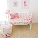SNUGGLE HUNNY BOOTS & BOWS FITTED COT SHEET