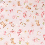 SNUGGLE HUNNY BOOTS & BOWS FITTED COT SHEET