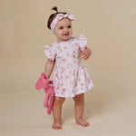 SNUGGLE HUNNY BOOTS & BOWS SHORT SLEEVE DRESS