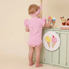 SNUGGLE HUNNY BUBBLEGUM SHORT SLEEVE BODYSUIT WITH FRILL