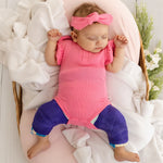 SNUGGLE HUNNY CANDY RIB SHORT SLEEVE BODYSUIT WITH FRILL