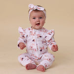SNUGGLE HUNNY CAROUSEL SNUGGLESUIT CONVERTIBLE ROMPER WITH FRILL