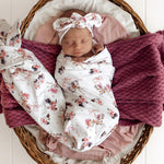 SNUGGLE HUNNY CAROUSEL JERSEY WRAP & TOPKNOT SET