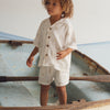 CINNAMON BABY SAILBOAT LINEN SHORTS