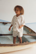 CINNAMON BABY SAILBOAT LINEN SHORTS