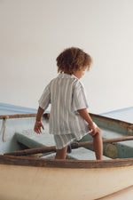 CINNAMON BABY BLUE SUMMER LINEN SHORTS