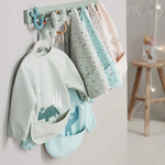 DONE BY DEER SLEEVED POCKET BIB 6-18M