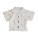 CINNAMON BABY SAILBOAT LINEN SHIRT